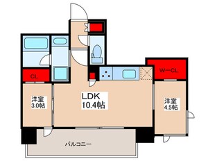 クレヴィアリグゼ錦糸町の物件間取画像